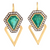 Sylva & Cie. 18K Yellow Gold Zambian Emerald Electra Earrings