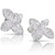 Pasquale Bruni Petit Garden 18K White Gold Small Flower Stud Earrings with Diamonds