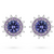 *JEWELRY EVENT* Paul Morelli 18K White Gold Precious Pinpoint Stud Earrings with Tanzanite/Pink Sapphire