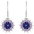 *JEWELRY EVENT*  Paul Morelli 18K White Gold Precious Pinpoint Dangle Earrings with Tanzanite and Pink Sapphire