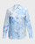 Lafayette 148 New York Scottie Floral Print Silk Twill Blouse in Sky Blue Multi