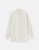 Lafayette 148 New York Stripe Jacquard Linen-Cashmere Oversized Shirt in Pebble, Size Large
