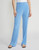 Lafayette 148 New York Recycled Poly Satin Plissé Parkside Pants in Sky Blue, Size Large