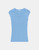 Lafayette 148 New York Finespun Voile Ribbed Cap Sleeve Top in Sky Blue, Size X-Small