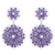 Paul Morelli 18K White Gold Dahlia Double Dangle Earrings with Purple Sapphires Paul Morelli 18K White Gold Dahlia Double Dangle Earrings with Purple Sapphires