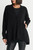 PLANET by Lauren G Pima Cotton Varsity Cardigan in Black