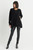 PLANET by Lauren G Pima Cotton Varsity Cardigan in Black