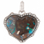 Sylva & Cie. 18K White Gold Opal Heart Pendant