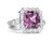 *JEWELRY EVENT* Paul Morelli 18K White Gold Moderne Pinkish Purple Spinel Cushion Ring