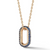 Walters Faith Saxon 18K Rose Gold All Blue Sapphire Pave Mini Single Link Necklace, 18"