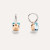 Pomellato Nudo 18K Rose and White Gold Sky Blue Topaz Classic Earrings with Diamonds