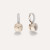 Pomellato Nudo 18K Rose and White Gold White Topaz Classic Earrings with Diamonds