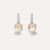 Pomellato Nudo 18K Rose and White Gold White Topaz Classic Earrings with Diamonds