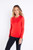 Anatomie Pima Modal Kim Mesh-Sleeve Top in Atomic Red, Size X-Large Anatomie Pima Modal Kim Mesh-Sleeve Top in Atomic Red, Size X-Large