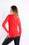 Anatomie Pima Modal Kim Mesh-Sleeve Top in Atomic Red, Size X-Large Anatomie Pima Modal Kim Mesh-Sleeve Top in Atomic Red, Size X-Large