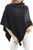 Augustina's Poncho with All Around Embellishments in Black