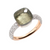 Pomellato Nudo 18K Rose and White Gold Prasiolite and Diamond Classic Ring Pomellato Nudo 18K Rose and White Gold Prasiolite and Diamond Classic Ring