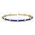 Sidney Garber 18K Yellow Gold Blue Enamel Carly Bracelet with Diamonds