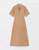 Lafayette 148 New York Silk-Linen Popover Dress in Camel, Size Medium