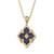 Buccellati Opera Tulle 18K Yellow Gold Pendant with Blue Enamel Necklace, Small Buccellati Opera Tulle 18K Yellow Gold Pendant with Blue Enamel Necklace, Small