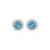 Paul Morelli Platinum Aquamarine Pinpoint Stud Earrings