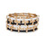 Sidney Garber 18K Yellow Gold Black Enamel Carly Bracelet with Diamonds