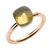 Pomellato Nudo 18K Rose and White Gold Lemon Quartz Petit Ring, Size 54