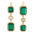*VIRTUAL TRUNK SHOW* Sylva & Cie. 18K Yellow Gold Emerald & Diamond Drop Earrings