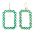 *VIRTUAL TRUNK SHOW* Sylva & Cie. 18K Yellow Gold Zambian Emerald Phantom Earrings
