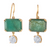 *VIRTUAL TRUNK SHOW* Sylva & Cie. 18K Yellow Gold Emerald Earrings with Diamonds *VIRTUAL TRUNK SHOW* Sylva & Cie. 18K Yellow Gold Emerald Earrings with Diamonds