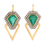 *VIRTUAL TRUNK SHOW* Sylva & Cie. 18K Yellow Gold Zambian Emerald Electra Earrings