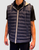 Herno Men's Silk Cashmere Down Vest in Blue, Size 64