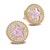 COOMI 20K Yellow Gold Crystal Pink Star Stud Earrings COOMI 20K Yellow Gold Crystal Pink Star Stud Earrings