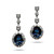 COOMI 18K White Gold Trinity Sapphire and Diamond Drop Earrings COOMI 18K White Gold Trinity Sapphire and Diamond Drop Earrings