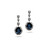 COOMI 18K White Gold Trinity Sapphire and Diamond Drop Earrings COOMI 18K White Gold Trinity Sapphire and Diamond Drop Earrings