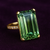 *VIRTUAL TRUNK SHOW* Green Tourmaline Custom Pave Solitaire Ring, Size 7