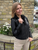 Jakett New York Molly Burnished Leather Jacket in Black/Black