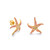*VIRTUAL TRUNK SHOW* Sydney Evan 14K Yellow Gold & Diamond Medium Starfish Stud Earrings with Pink Sapphire