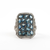 Sylva & Cie. 18K White Gold Sapphire and Diamond Short Ten Table Ring, Size 7 1/2