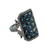 Sylva & Cie. Sapphire and Diamond Short Ten Table Ring Sylva & Cie. Sapphire and Diamond Short Ten Table Ring
