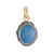 Sylva & Cie. 18K Yellow Gold Opal Pendant with Denim Sapphire Sylva & Cie. 18K Yellow Gold Opal Pendant with Denim Sapphire