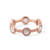Sylva & Cie. 14K Rose Gold White Diamond Rose Cut Caviar Band, Size 6 1/4