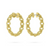 Paul Morelli 18K Yellow Gold Round Chain Hoop Earrings, 30mm