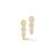 Jade Trau 18K Yellow Gold 3 Stone Sophisticate Drop Earrings