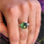 Pomellato Nudo 18K Rose and White Gold Prasiolite/Green Agate Diamond Classic Ring Size, 55