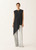 Fabiana Filippi Asymmetrical Crepe de Chine Top in Midnight Blue, Size 50