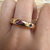 Pomellato Iconica 18K Rose Gold Extra Slim Color Ring, Size 55