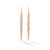 Cadar 18K Rose Gold Feather Drop Earrings (Large)