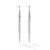 Cadar 18K White Gold Feather Drop Earrings (Large)