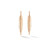 Cadar 18K Rose Gold Feather Drop Earrings (Medium)